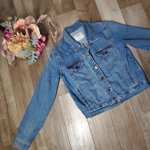 Old Navy Blue Classic Jean Jacket Girls Size XL 14 EUC - Picture 16 of 16